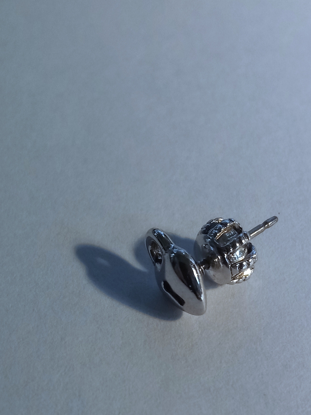 Juicy Couture Silver-tone Mini Stud Key To My HEART Lock Crown Back